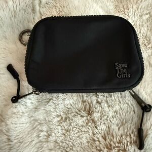 Save The Girls Black Active Recycled RFID Double Pouch